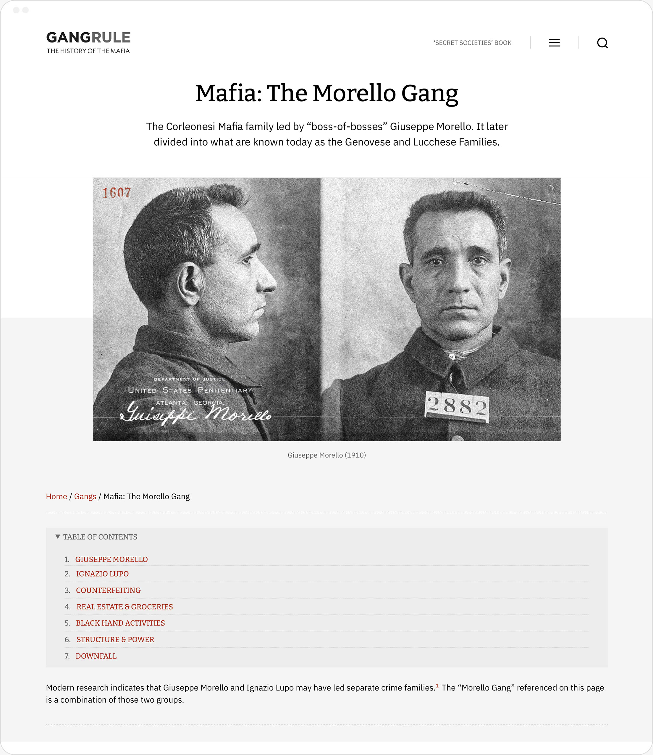Gang Rule website content
